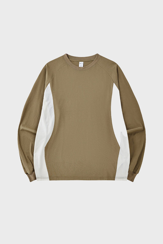 Lightweight Colorblock Long-Sleeve Crewneck