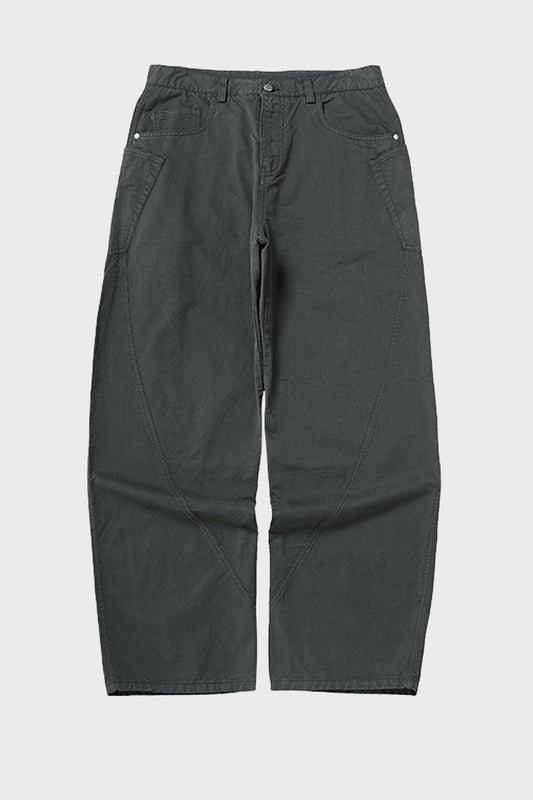 Asutex-Dyed Cotton Workwear Pants: Loose Fit Redefined