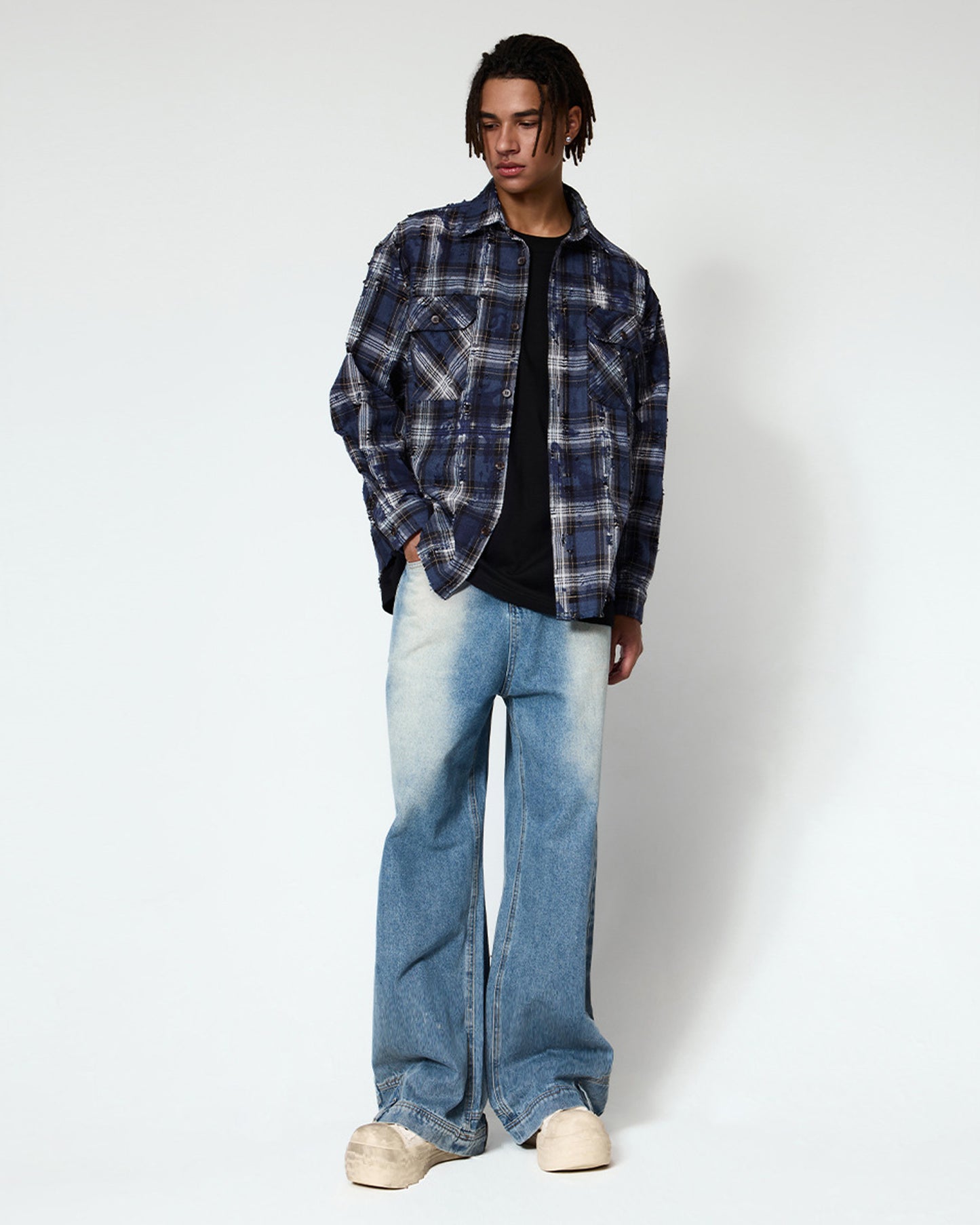 Distressed Vintage Plaid Shirt – Rugged American Heritage