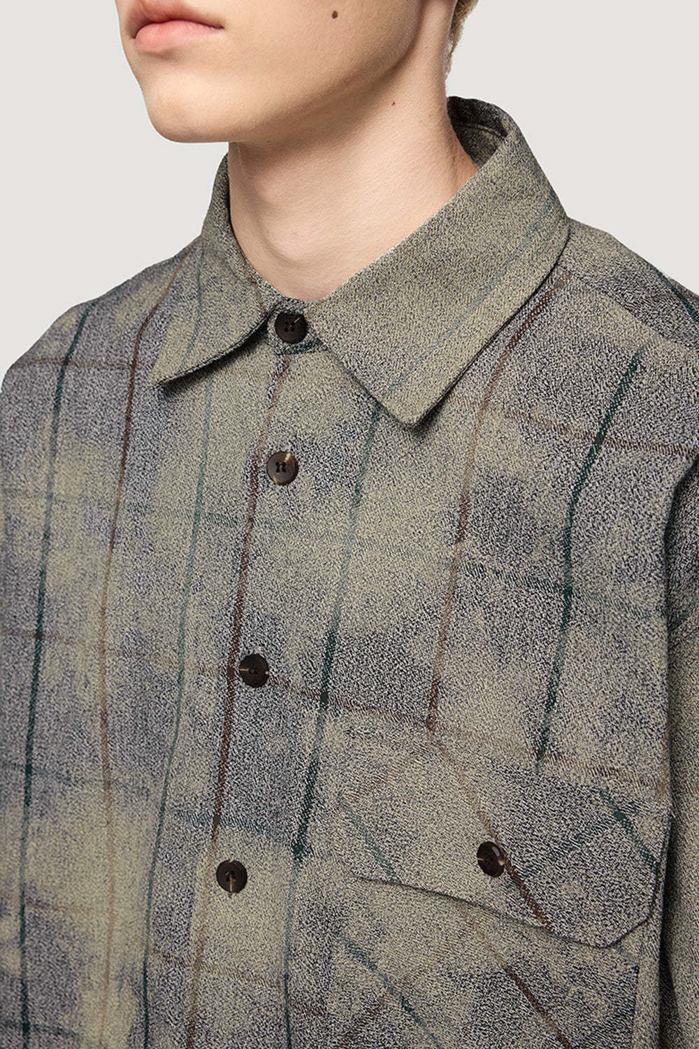 Hand-Dyed Wax Batik Plaid Shirt: Timeless Craftsmanship