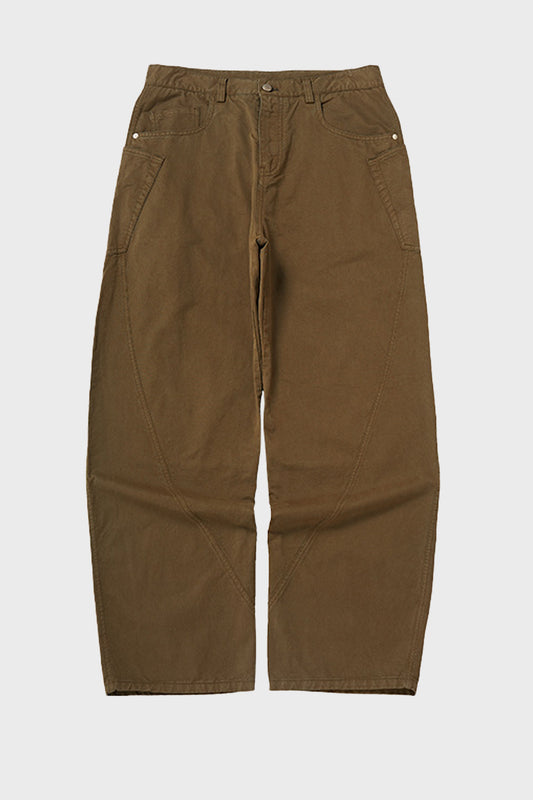 Asutex-Dyed Cotton Workwear Pants: Loose Fit Redefined