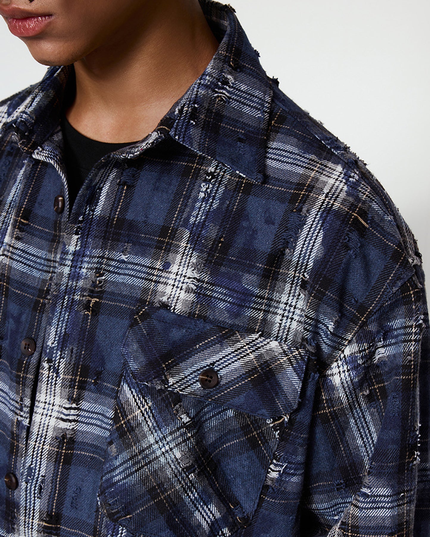 Distressed Vintage Plaid Shirt – Rugged American Heritage