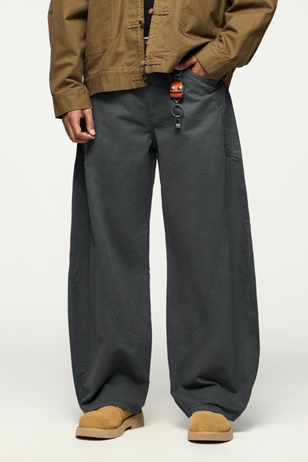 Asutex-Dyed Cotton Workwear Pants: Loose Fit Redefined