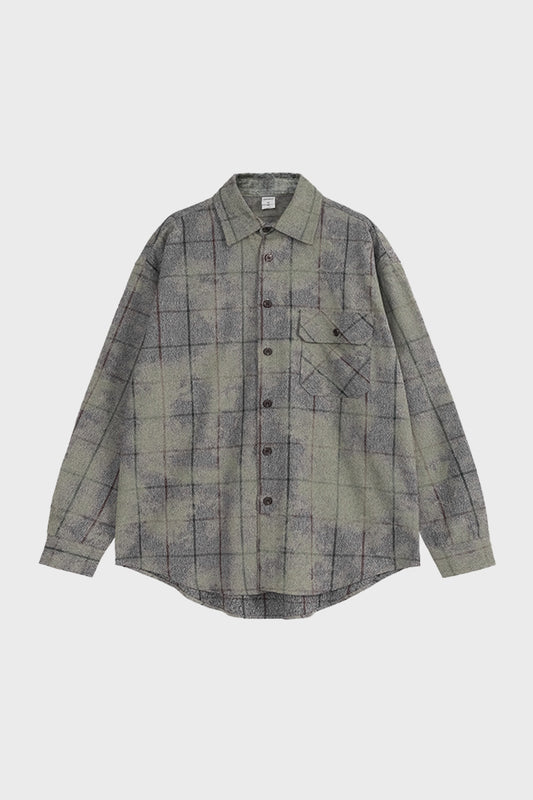 Hand-Dyed Wax Batik Plaid Shirt: Timeless Craftsmanship